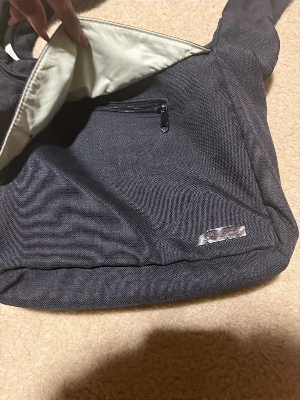Ogio with KTM racing accent Black Messenger Bag with Button Detail